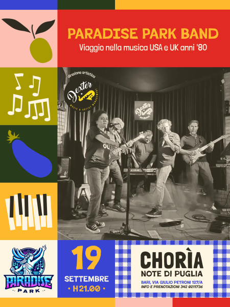Musica USA e UK anni '80 con i Paradise Park Band