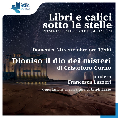 Libri e calici: Cristoforo Gorno presenta Dioniso, il dio dei misteri