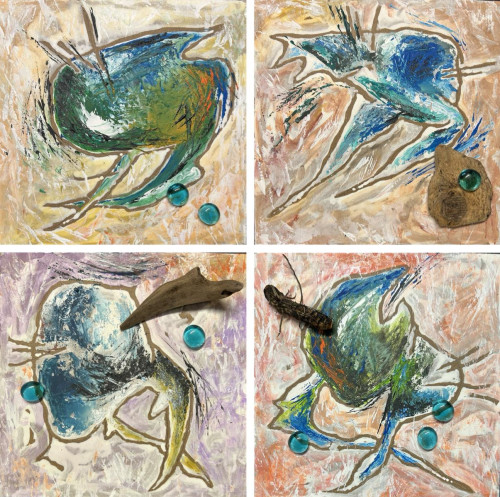 Francesco Biondo a "Sirenuse" con 4 Studi per Creature...