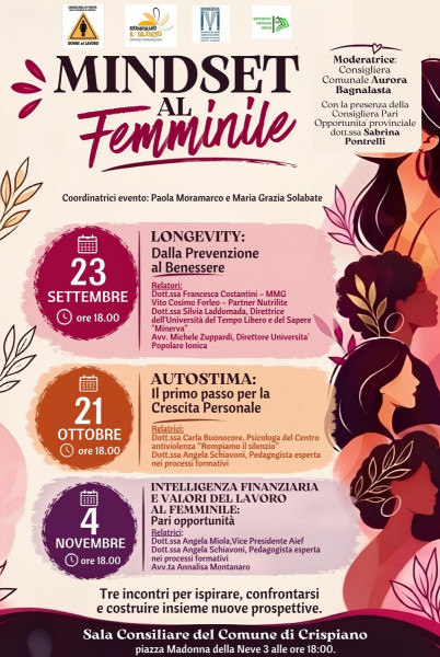 MINDSET AL FEMMINILE- LONGEVITY: dalla prevenzione al benessere