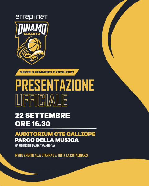 Presentazione ufficiale ERREPI NET DINAMO TARANTO