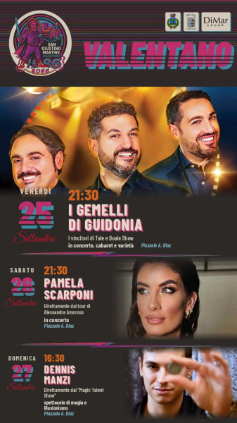 Festeggiamenti di San Giustino Martire con Gemelli di Guidonia e Pamela Scarponi