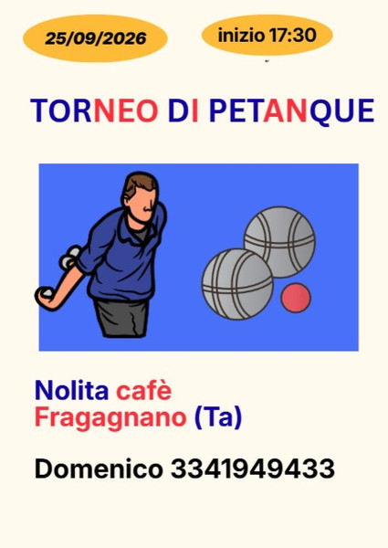 Torneo di Petanque a coppie