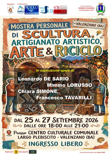 Mostra Personale di Scultura, Artigianato artistico, Arte & Riciclo