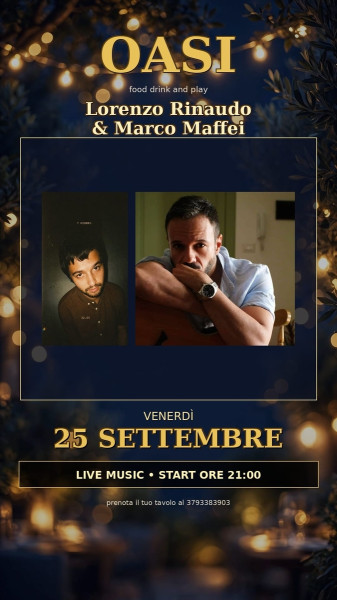 Lorenzo Rinaudo e Marco Maffei live all'OASI