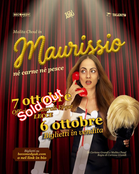 Malita Choul in "Maurissio" spettacolo tragicomico