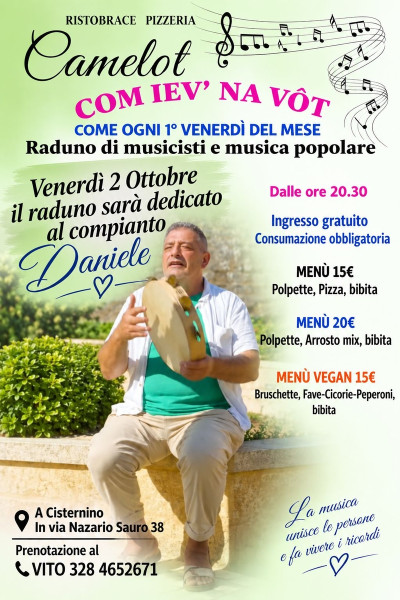 Pizzica e musica folk al raduno di suonatori da "Camelot" di Vito Zizzi