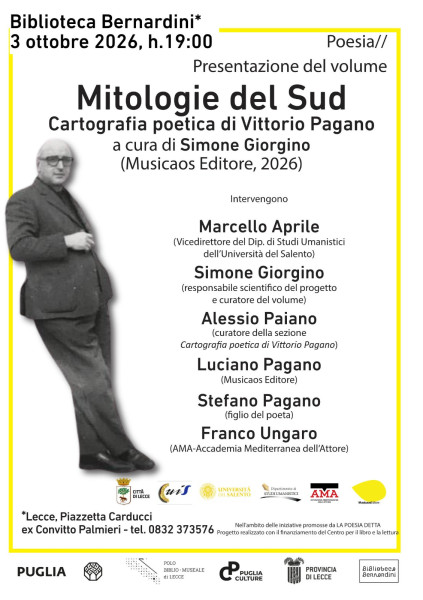 Mitologie del Sud. Cartografia poetica di Vittorio Pagano