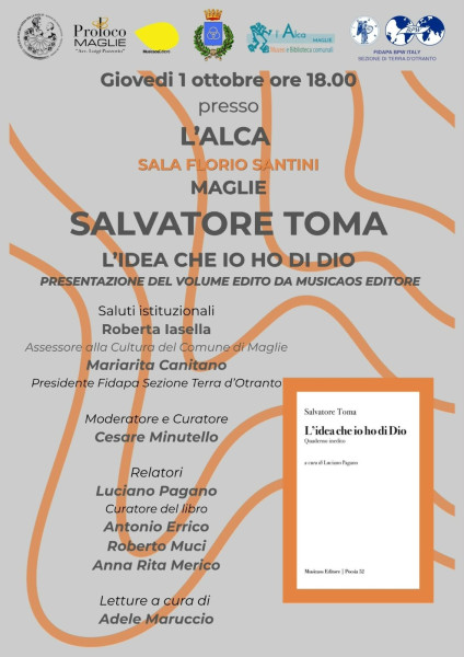Presentazione de “L’idea che io ho di Dio” di Salvatore Toma