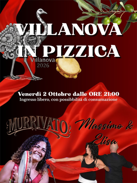 "VILLANOVA IN PIZZICA" con i "Murrivato" e i maestri Massimo ed Elisa