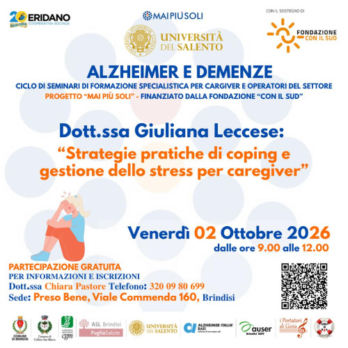 ALZHEIMER E DEMENZE: Strategie pratiche di coping e gestione dello stress per caregiver