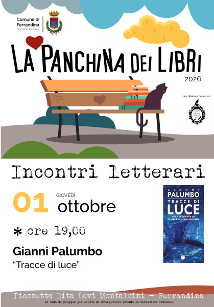 La Panchina dei libri: Gianni Palumbo presenta Tracce di luce