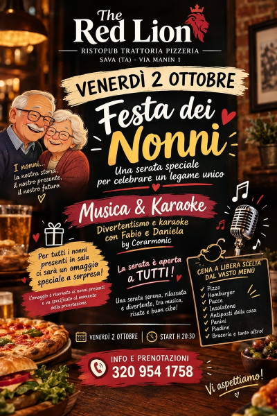 Live dinner & Karaoke - Speciale Festa dei nonni!