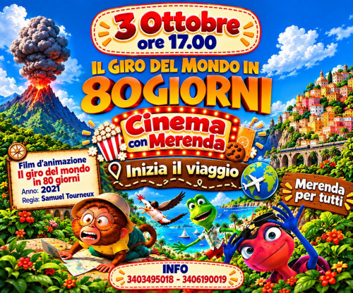 BimBumBam: Il giro del mondo in 80 giorni, cinema con merenda