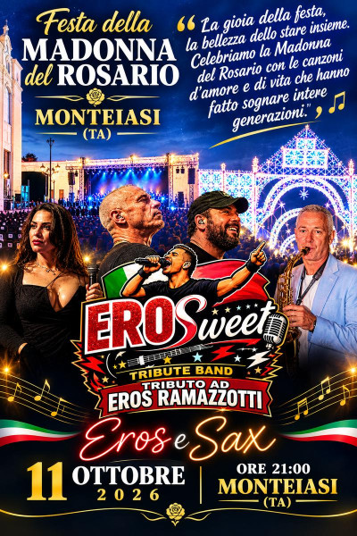 Erosweet Tribute Band in concerto per la Festa della Madonna del Rosario (Monteiasi)