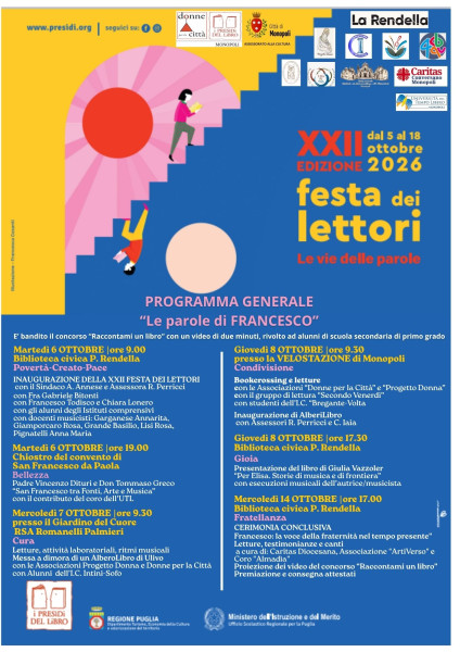 XXII Festa dei Lettori – Le vie delle parole. Le parole di Francesco