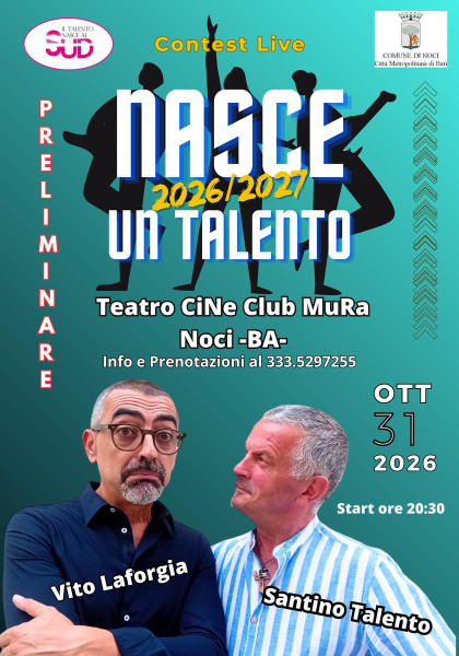 NASCE UN TALENTO edizione 2026/2027 Prima Tappa Preliminare