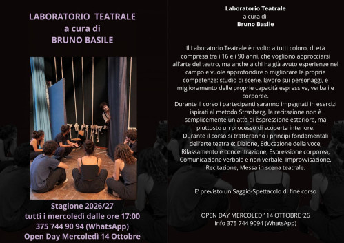 Open Day - Laboratorio Teatrale a cura di Bruno Basile