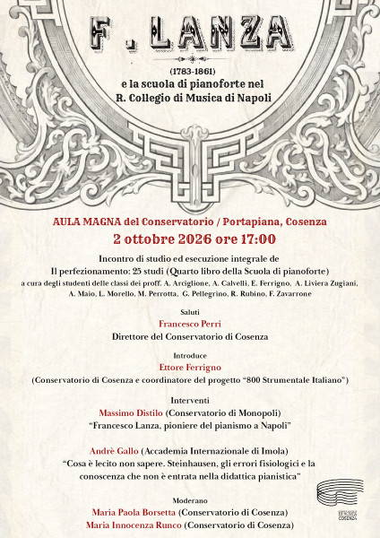 Francesco Lanza e la scuola di pianoforte nel R. Collegio di Musica di Napoli