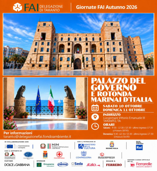 GIORNATE FAI D’AUTUNNO 2026 A TARANTO