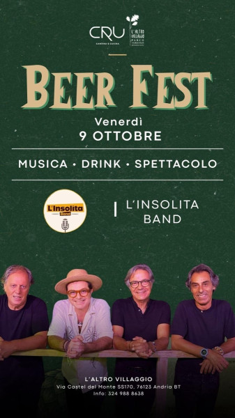 Antonio Bucci e l'Insolita Band al "Beer Fest" all’Altro CRU