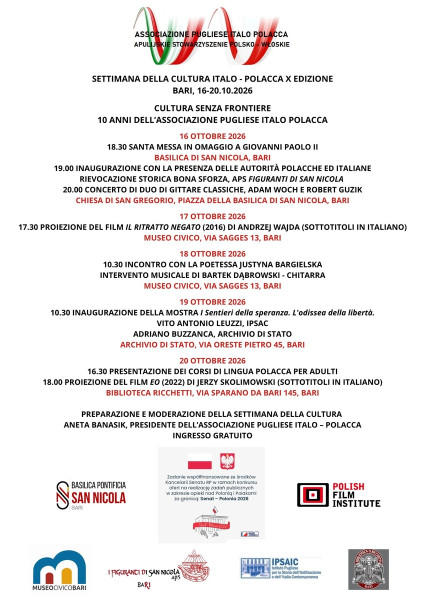 SETTIMANA DELLA CULTURA ITALO POLACCA - X edizione