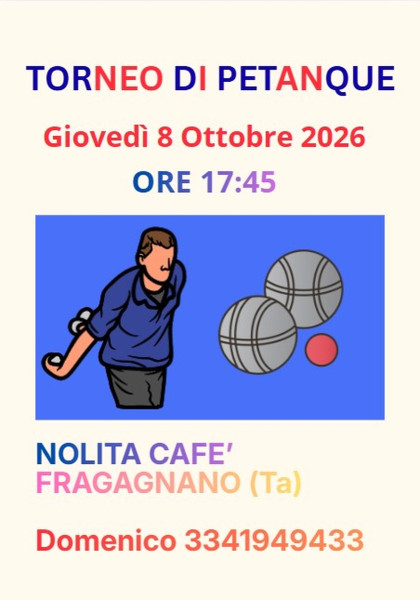 Torneo di PETANQUE