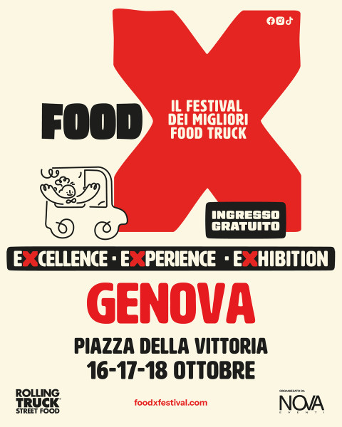 L’evento più atteso dell’anno: FOODX by Rolling Truck a Genova dal 16 al 18 ottobre con tre giorni di cibo di strada dal mondo in Piazza della Vittoria