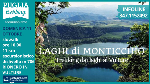 LAGHI DI MONTICCHIO trekking dai laghi al Vulture