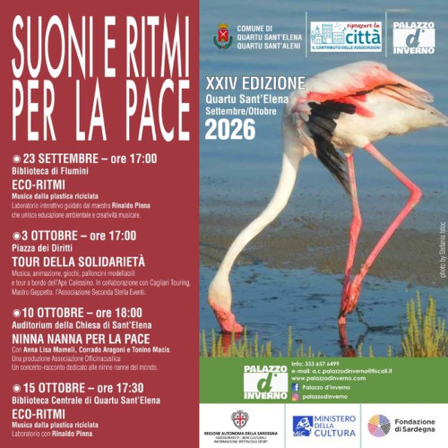 Dal canto universale alla musica del riciclo si chiude a Quartu Sant’Elena la rassegna Suoni e Ritmi per la Pace di Palazzo d’Inverno