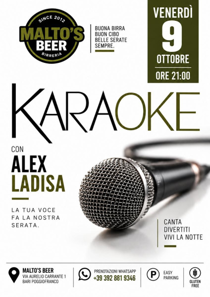 Karaoke al Malto's con Alex Ladisa