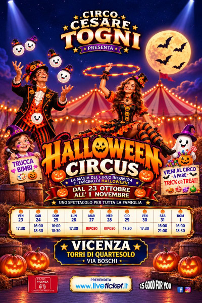 ARRIVA l'HALLOWEEN CIRCUS DEL CIRCO CESARE TOGNI