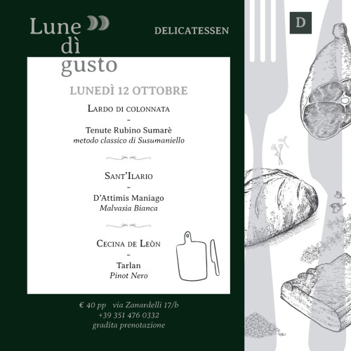 Lunedì Gusto al tavolo conviviale