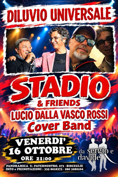 STADIO, VASCO ROSSI, LUCIO DALLA live tribute con i Diluvio Universale