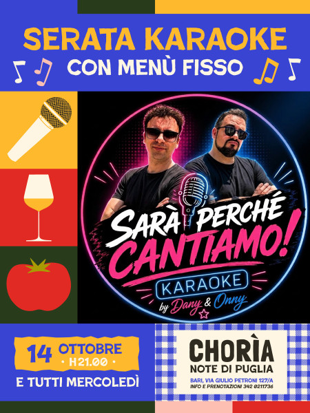 Serata Karaoke con "Sarà perché cantiamo"