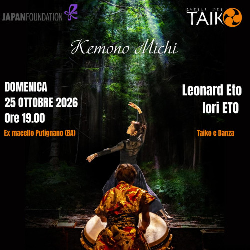 Kemono Michi - taiko e danza con Leonard Eto e Iori