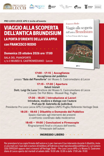 Viaggio alla scoperta dell’antica Brundisium – Francesco Rodio