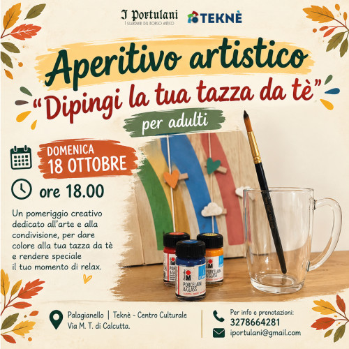 Aperitivo artistico: dipingi la tua tazza da tè