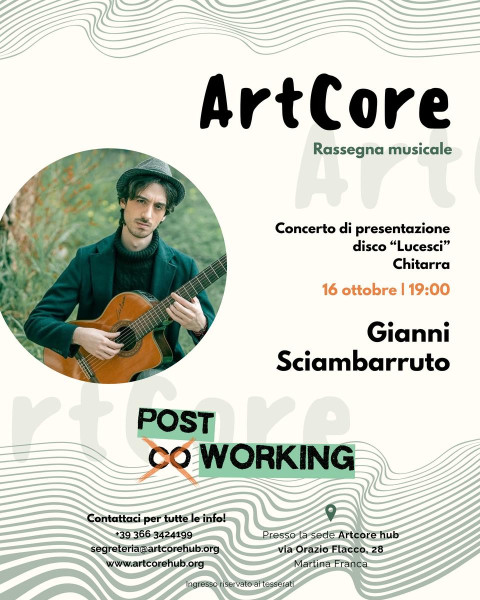 Gianni Sciambarruto in concerto - Rassegna musicale Post-Working
