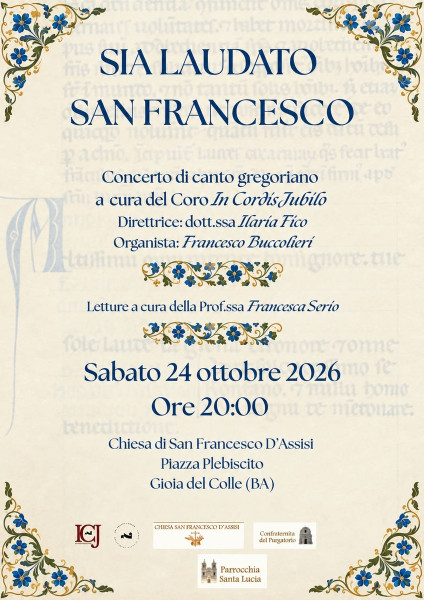 Concerto di canto gregoriano "Sia laudato San Francesco"