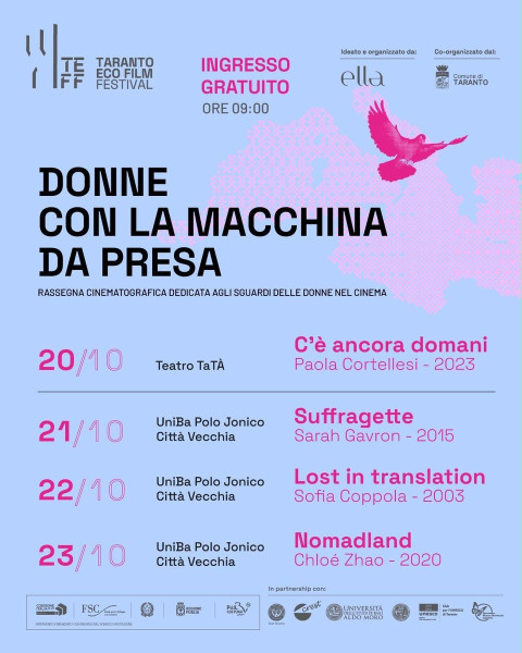 "Donne con la macchina da presa" - Aspettando il Taranto Eco Film Festival, dal 20 al 23 ottobre