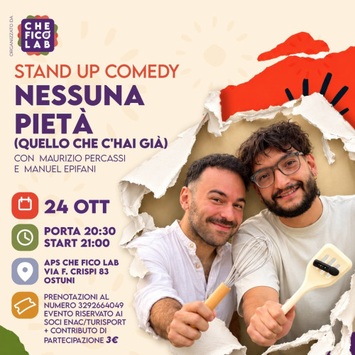 stand-up comedy con Nessuna pietà"
