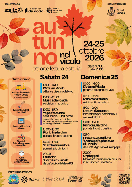 L'autunno nel vicolo e piazza duomo tra arte storia e lettura