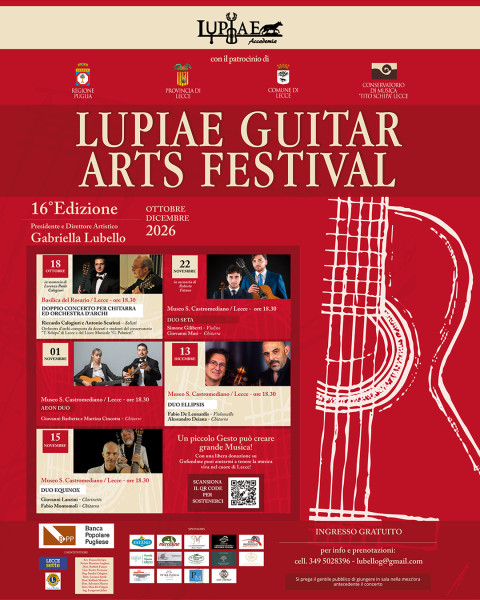 Doppio concerto per chitarra e orchestra d’archi con Riccardo Calogiuri e Antonio Scarinzi