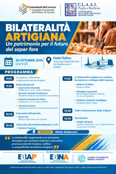 Bilateralità artigiana: un patrimonio per il futuro del saper fare