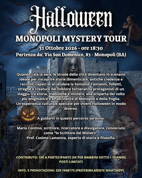 Halloween a Monopoli - Monopoli Mystery Tour
