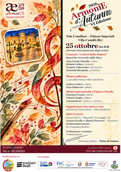 ArmoniE d’Autunno - Giornata Internazionale degli Artisti