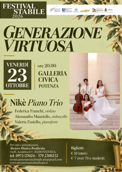 Generazione Virtuosa – Niké Piano Trio