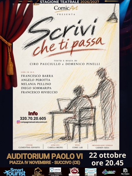 La Comic Art inaugura la Stagione con "Scrivi che ti passa!"