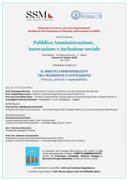 Il diritto amministrativo tra tradizione e innovazione. Principi, attività e responsabilità